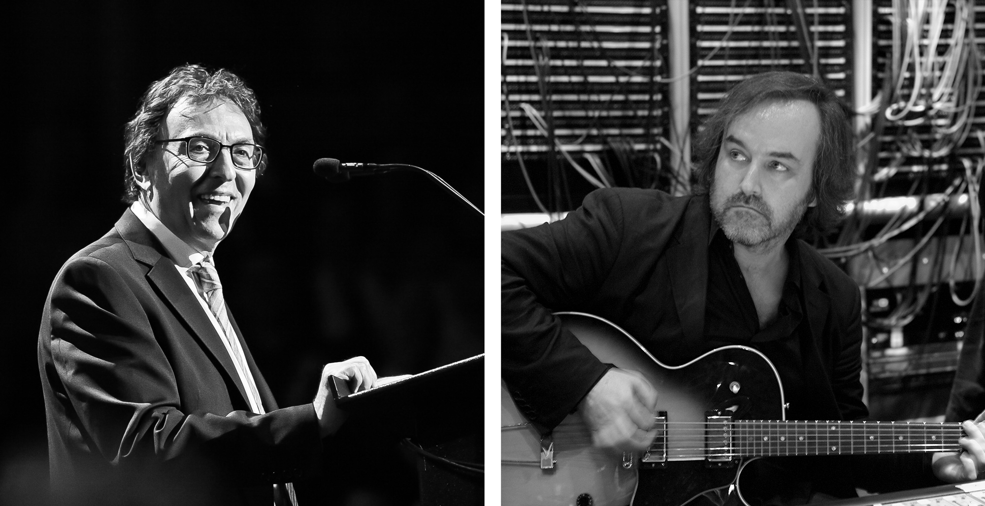 Bond songwriter Don Black en componist David Arnold op bezoek bij Bond in Motion