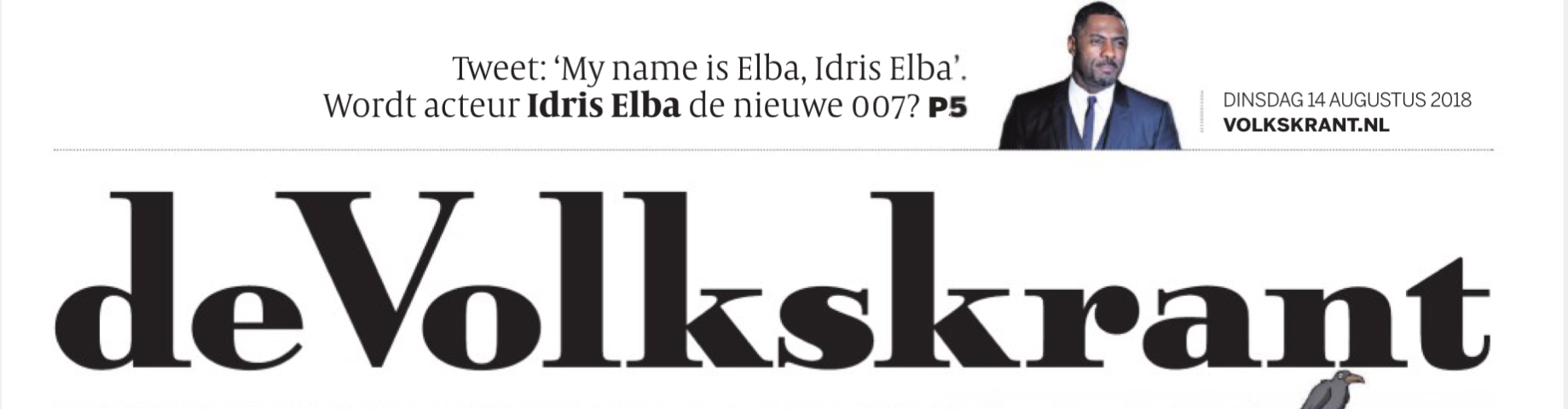 Idris Elba: Reactie JBN in De Volkskrant
