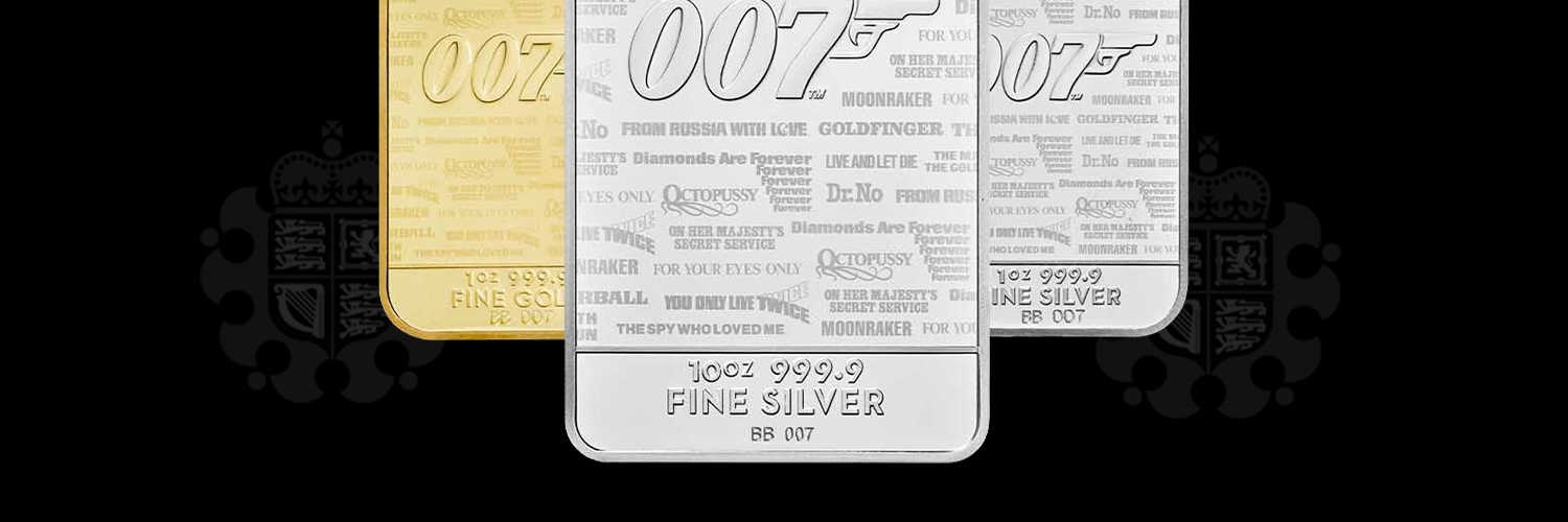 The Royal Mint 007 zilver- en goudbaren